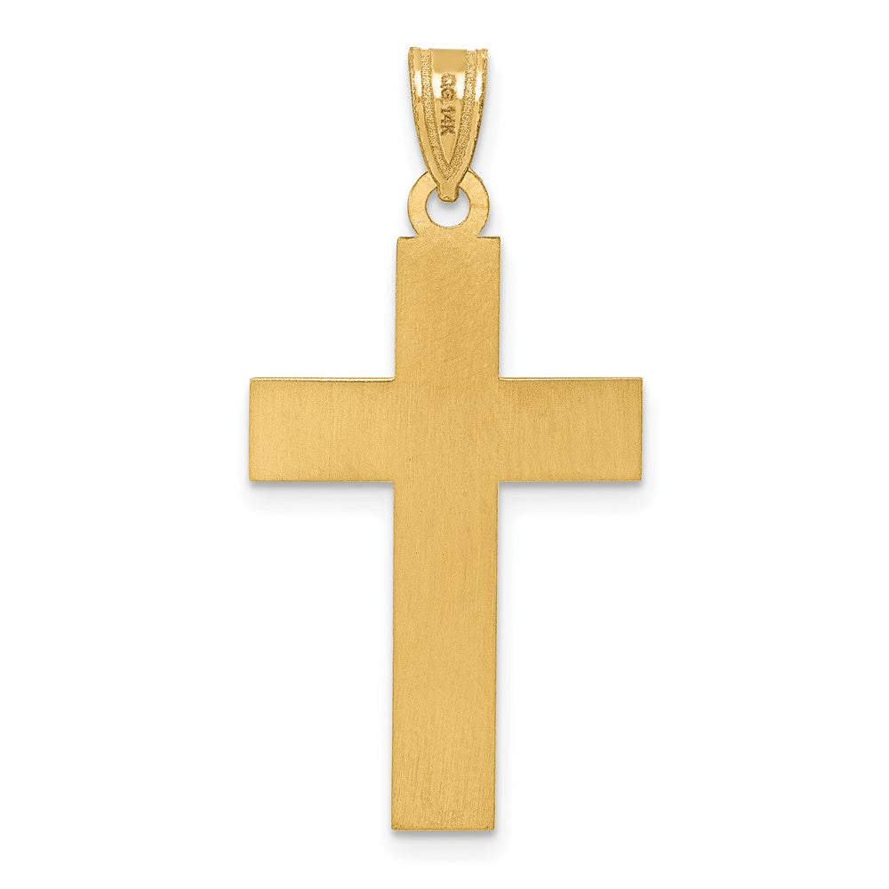 Charlie & Co Jewelry | 14k Large Satin Cross Pendant - Model D4753