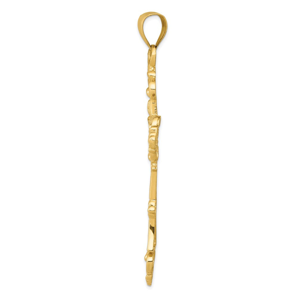 Charlie & Co Jewelry | 14k Fleur De Lis Large Cross Pendant - Model D503