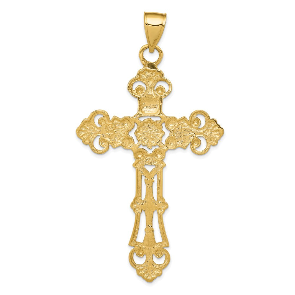Charlie & Co Jewelry | 14k Fleur De Lis Large Cross Pendant - Model D503