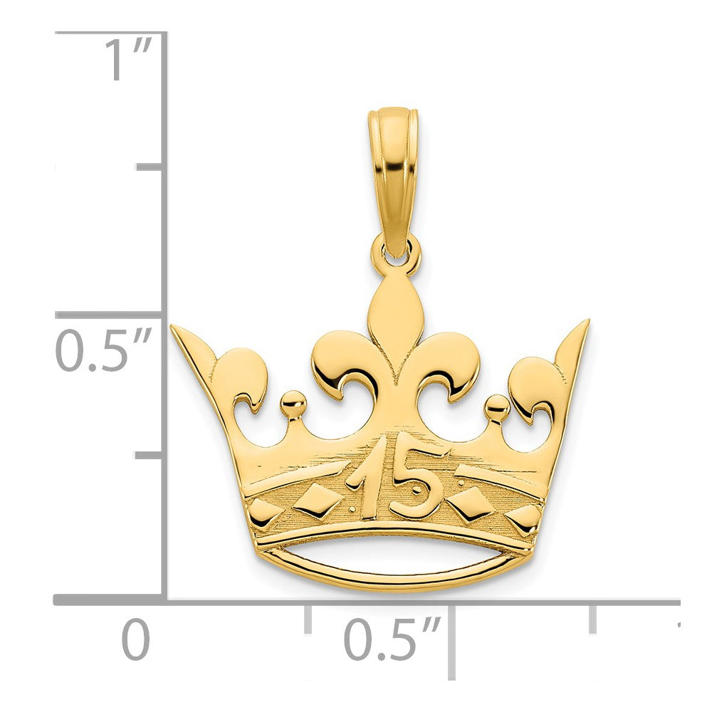 Charlie & Co Jewelry | 14k 15 Crown Pendant - Model D5071