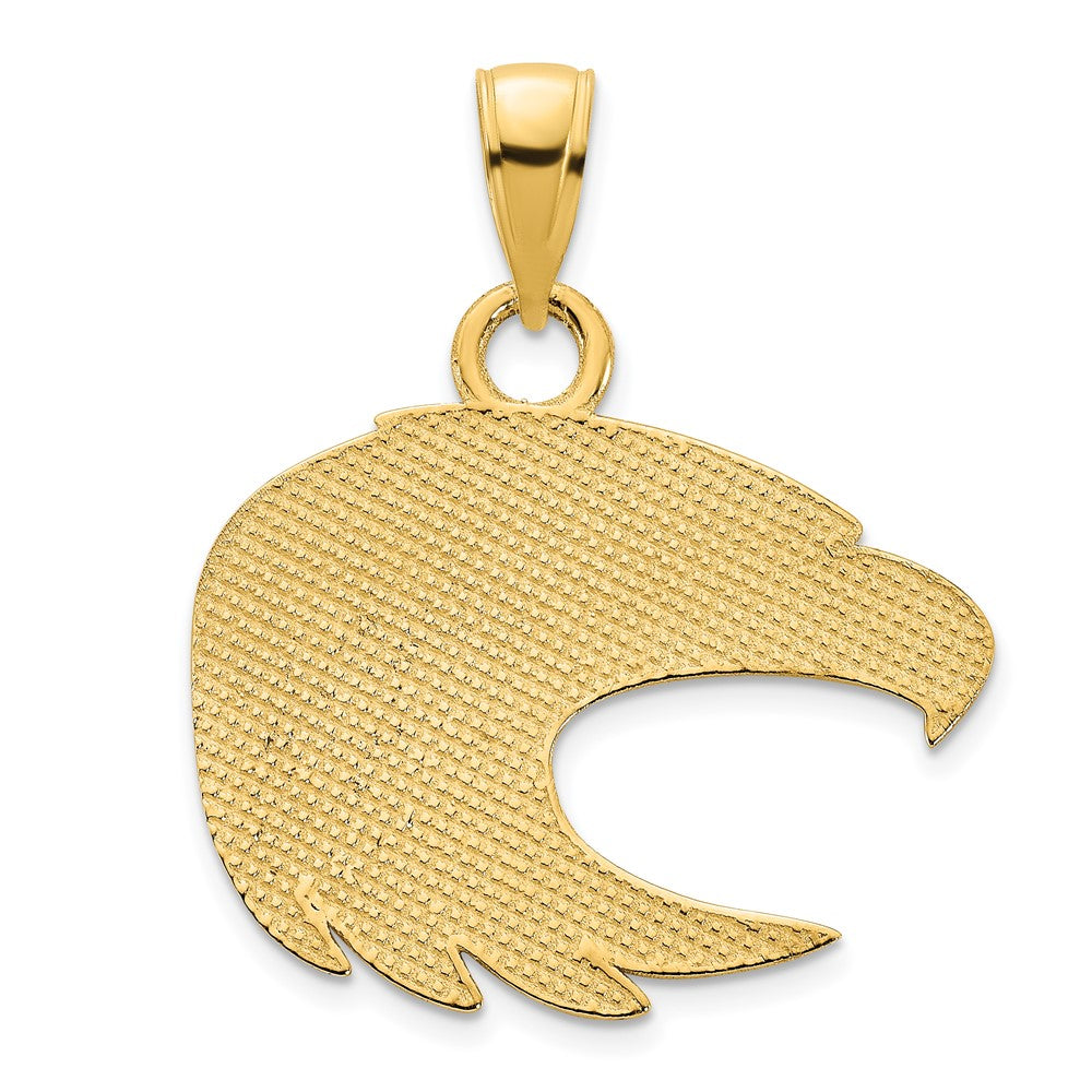 Gold Polished Eagle Head Pendant Necklace - Model D5091 - Charlie & Co. Jewelry