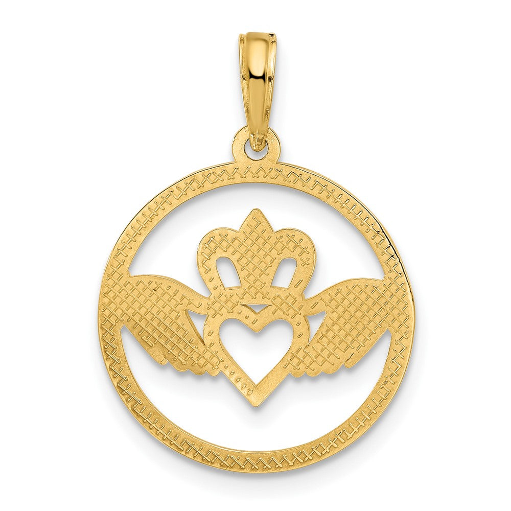 Charlie & Co Jewelry | 14k Claddagh Circle Pendant - Model D5231