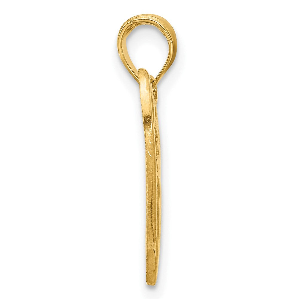 Gold Polished Heart with Horse Pendant Necklace - Model D5290 - Charlie & Co. Jewelry