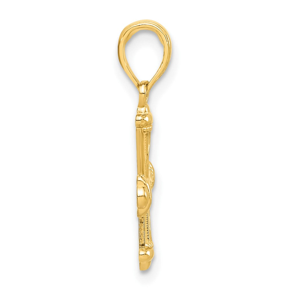 Charlie & Co Jewelry | 14k Polished And Texture Cross Pendant - Model D5364