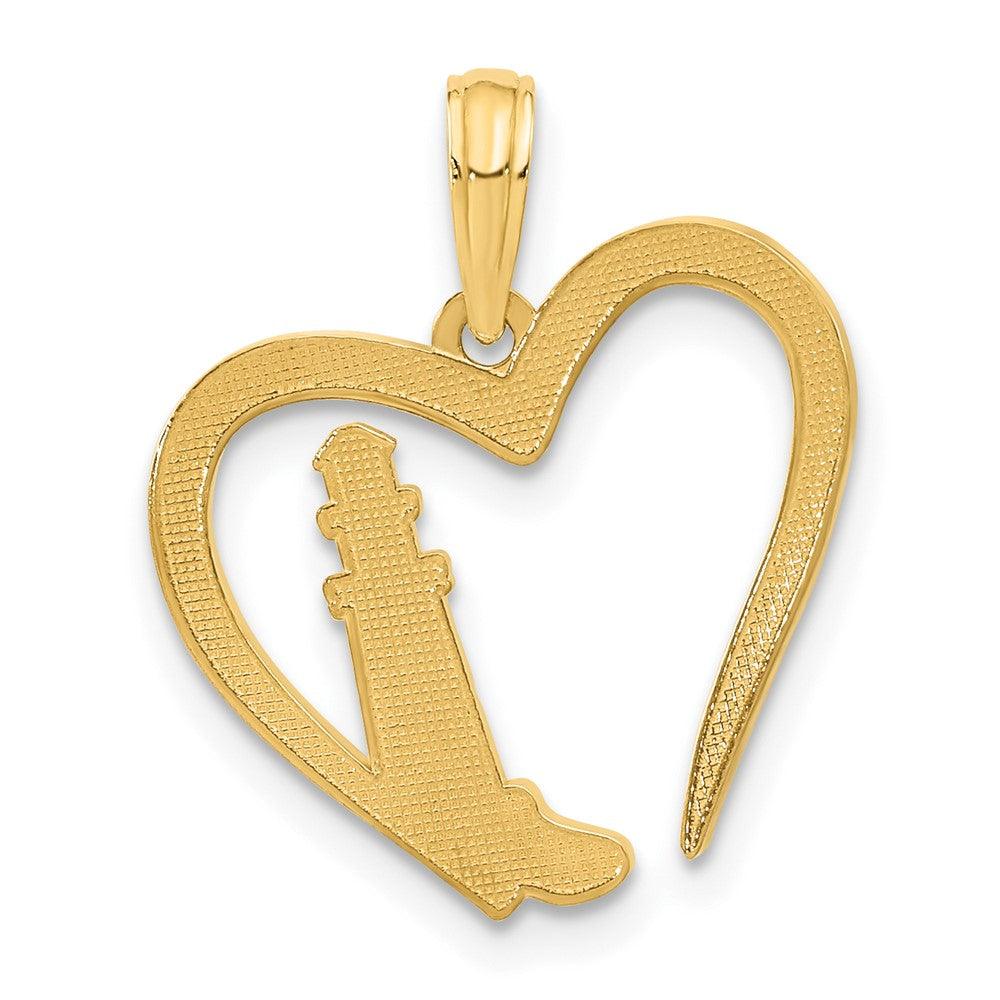 Charlie & Co Jewelry | 14k Polished Lighthouse In Heart Pendant - Model D5388