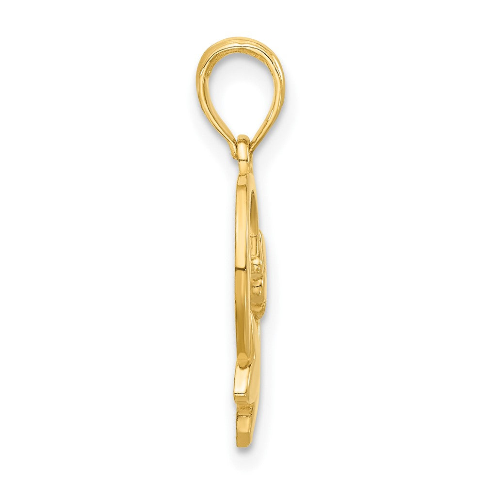 Charlie & Co Jewelry | 14k Polished Floral Heart Pendant - Model D5389