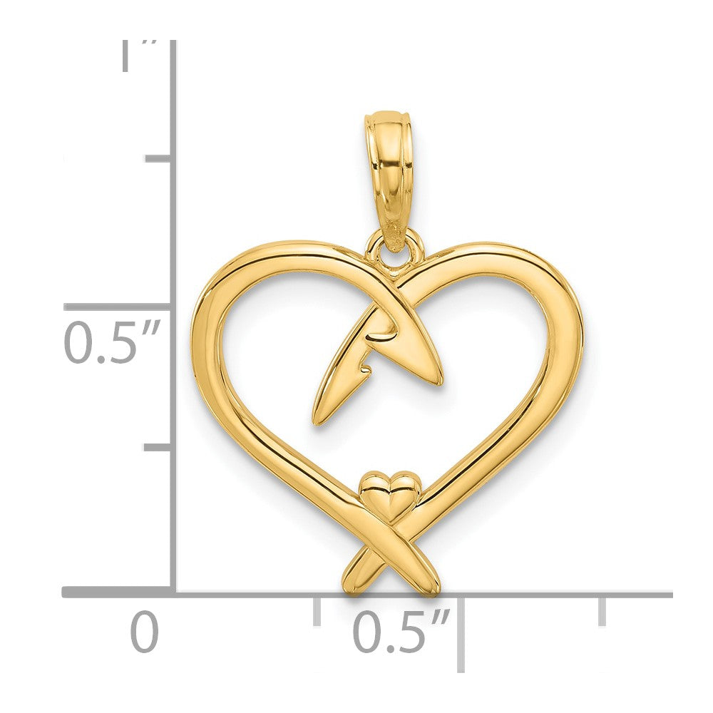 Charlie & Co Jewelry | 14k Fancy Heart Charm - Model D5435