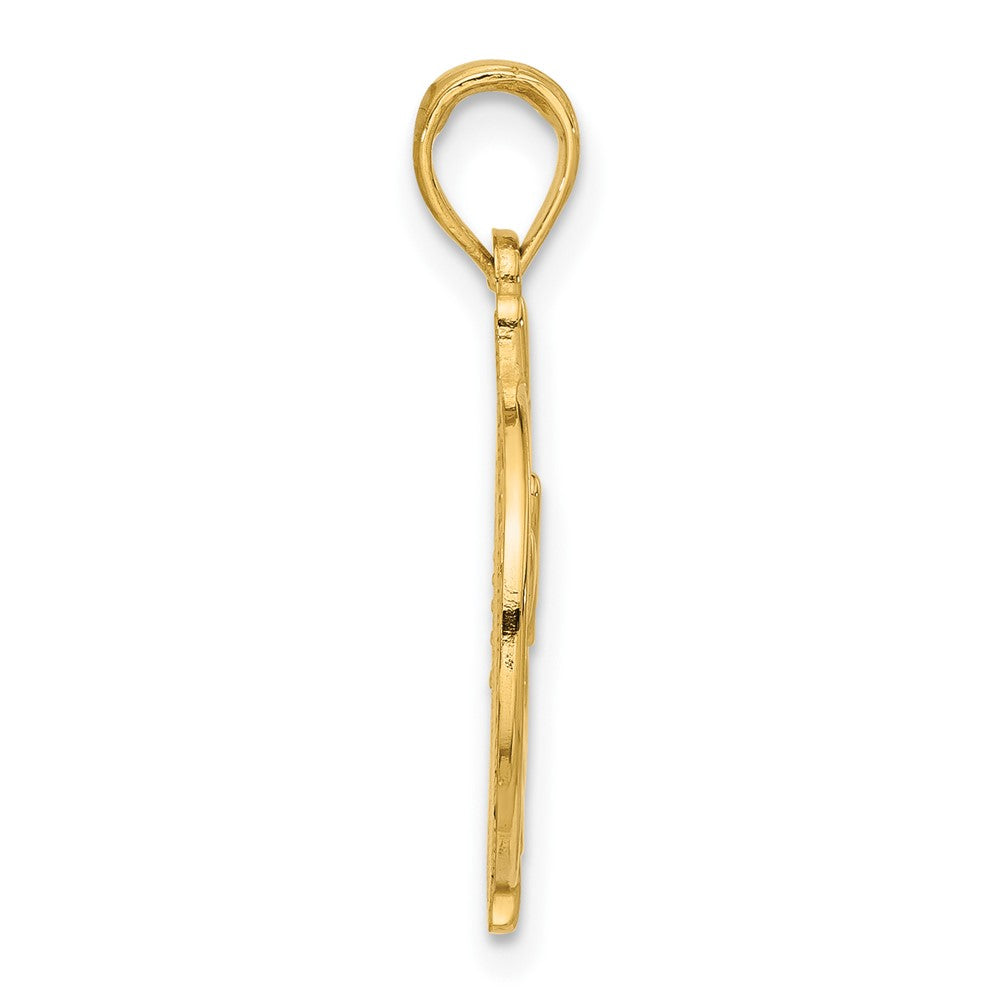 Charlie & Co Jewelry | 14k Polished Hand Gesture In Circle Charm - Model D5480