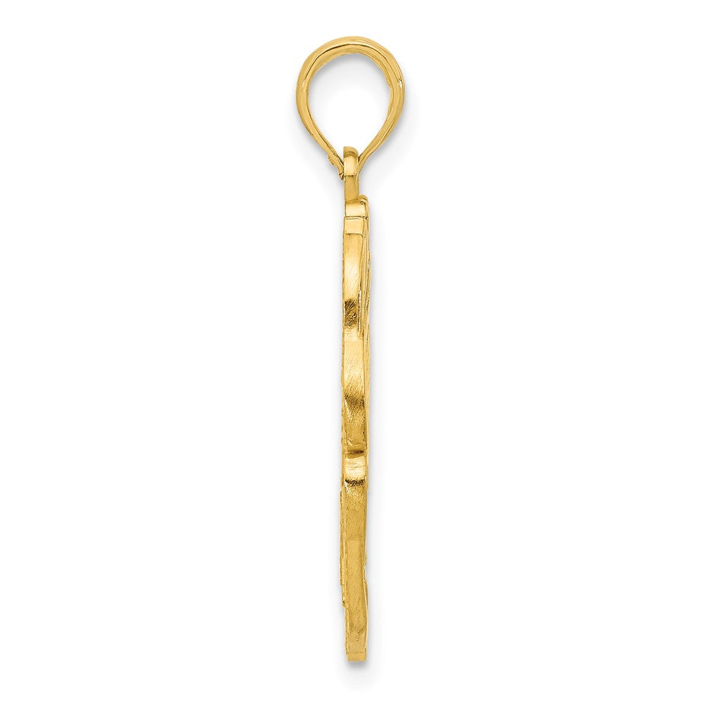 Gold Polished Fancy Hummingbird Charm Necklace - Model D5486 - Charlie & Co. Jewelry