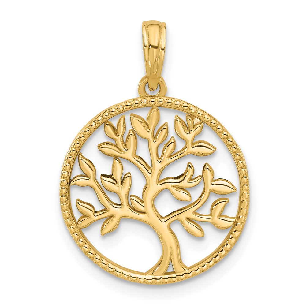 Charlie & Co Jewelry | 14k Polished Circle With Tree Charm - Model D5512