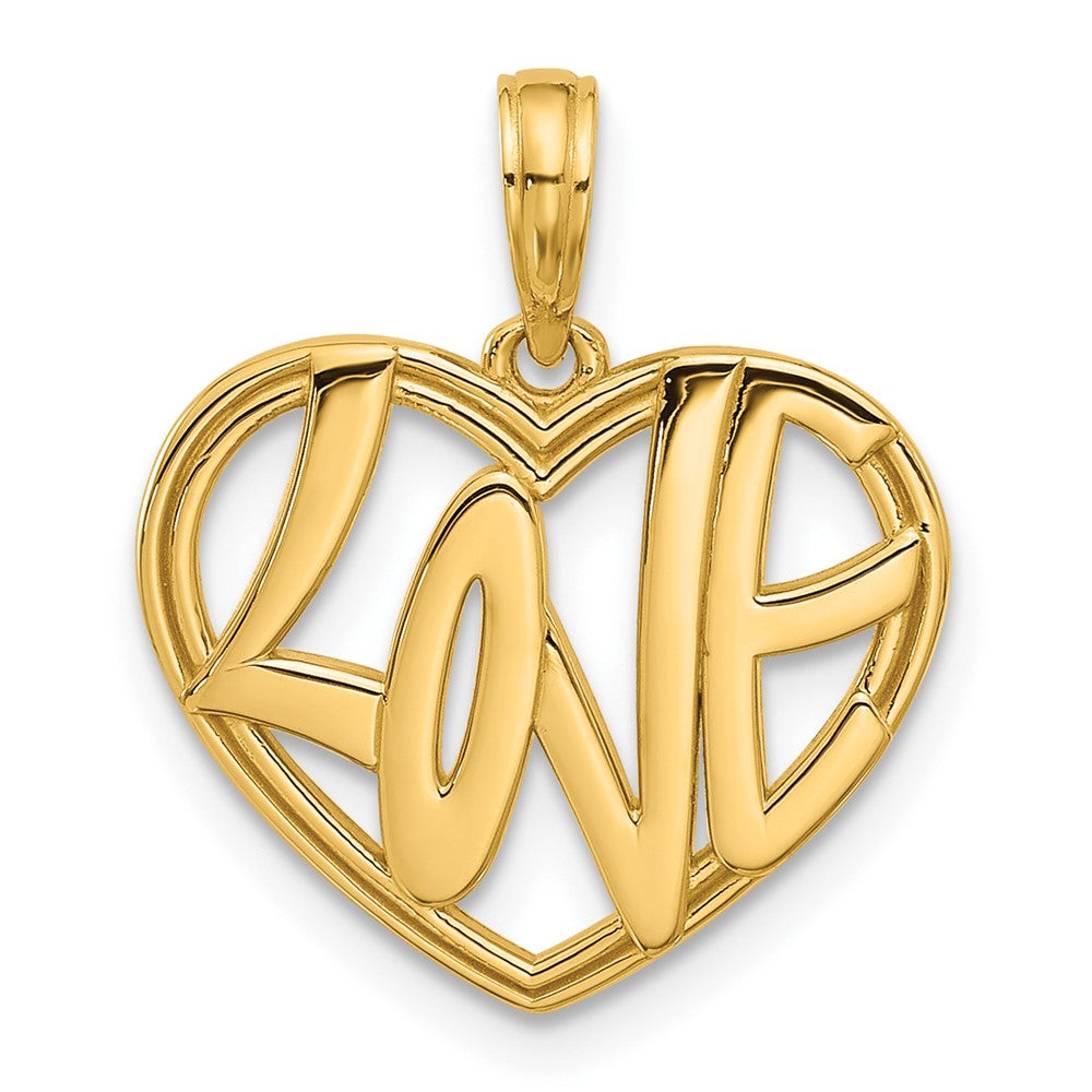 Charlie & Co Jewelry | 14k Polished Fancy Love Heart Charm - Model D5572