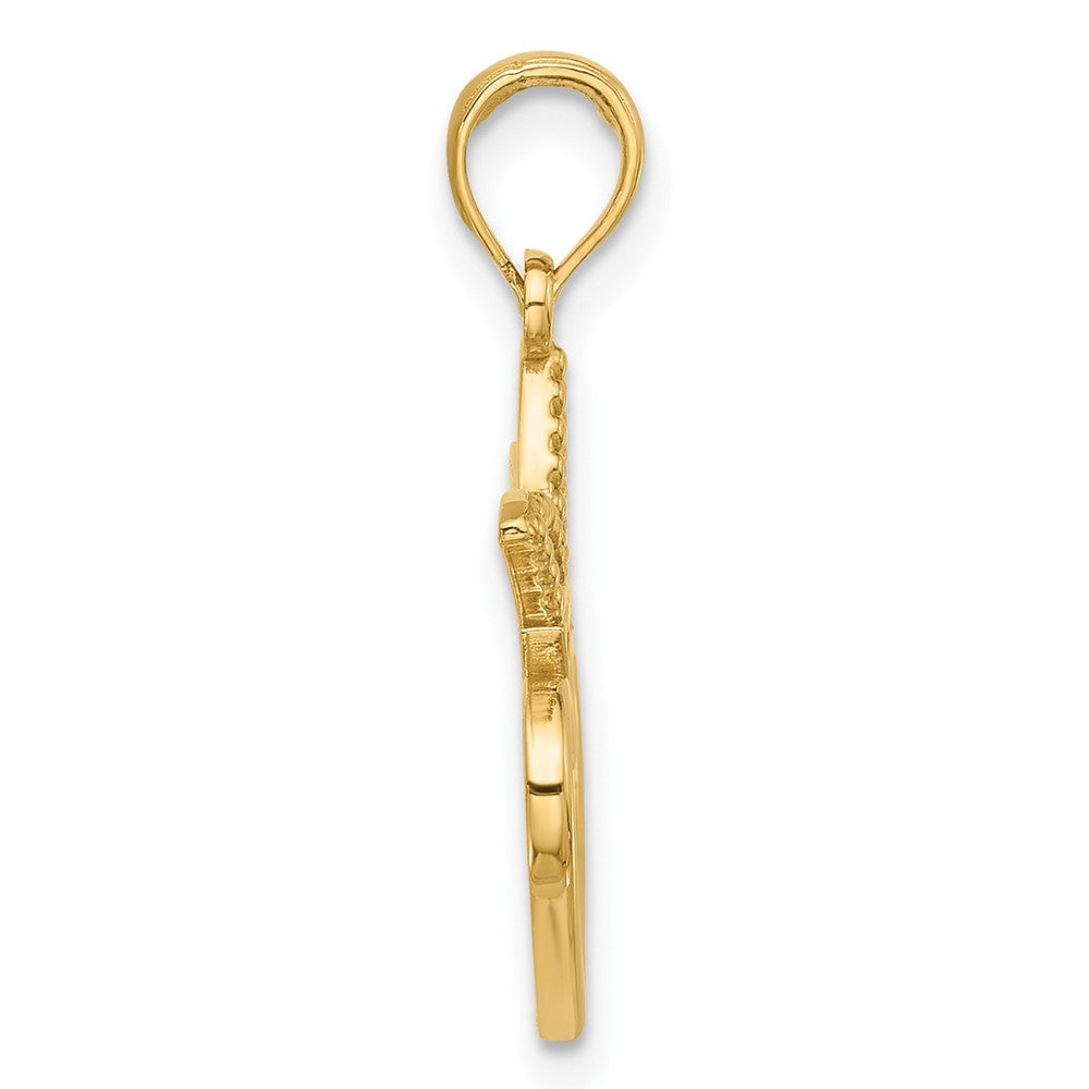 Charlie & Co Jewelry | 14k Polished Heart And Crown Charm - Model D5586