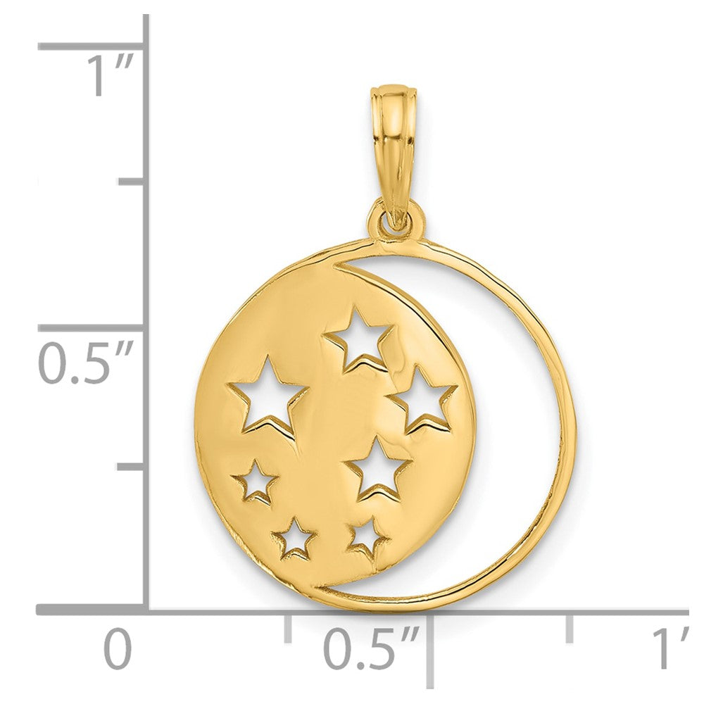 Charlie & Co Jewelry | 14k Polished Moon And Stars Charm - Model D5605