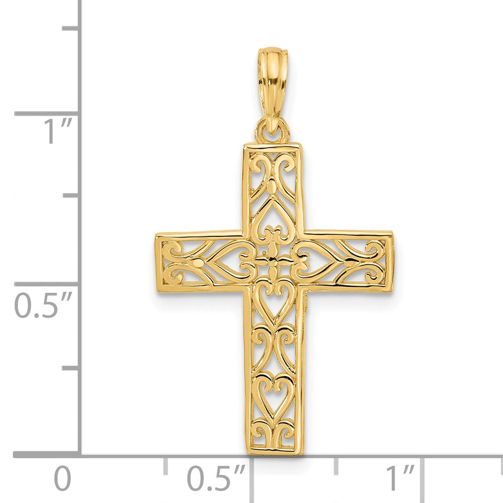 Charlie & Co Jewelry | 14ky Fancy Cross Charm - Model D5612