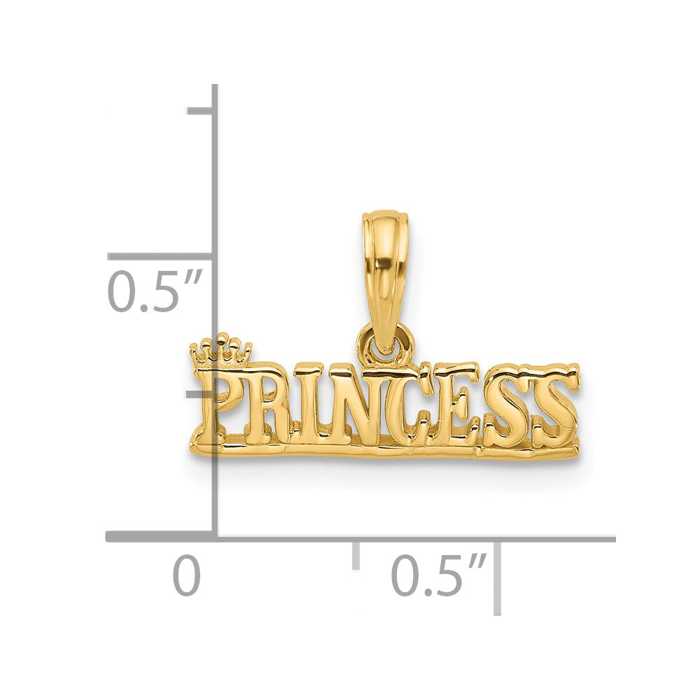 Charlie & Co Jewelry | 14k Polished Princess Charm - Model D5613