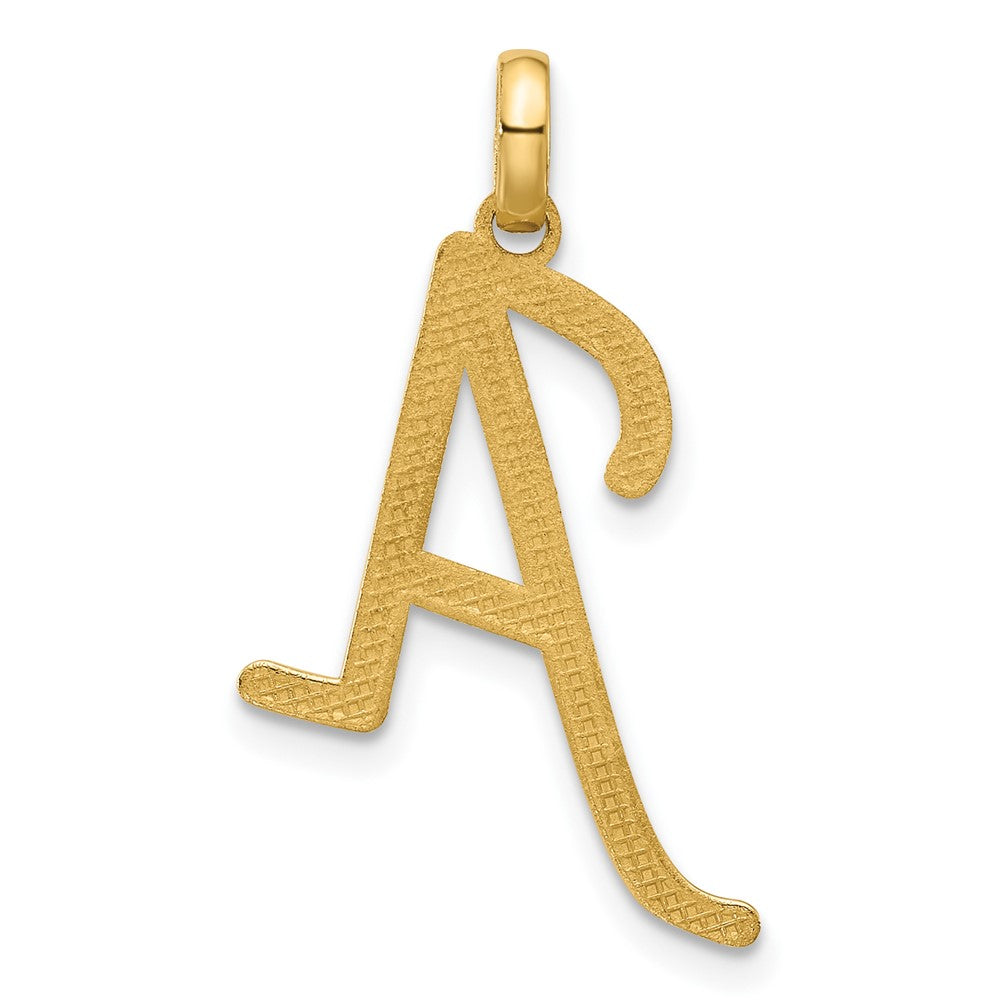 14K Gold Fancy Letter 'A' Charm Pendant - Charlie & Co. Jewelry