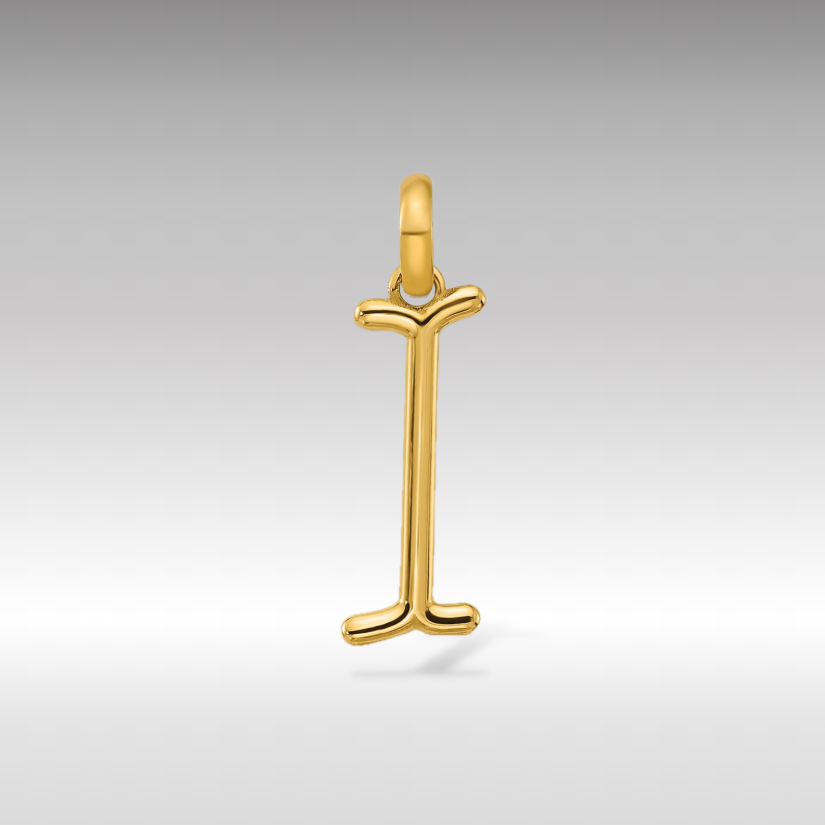 14K Gold Fancy Letter 'I' Charm Pendant - Charlie & Co. Jewelry