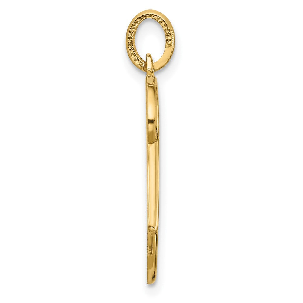 14K Gold Fancy Letter 'K' Charm Pendant - Charlie & Co. Jewelry