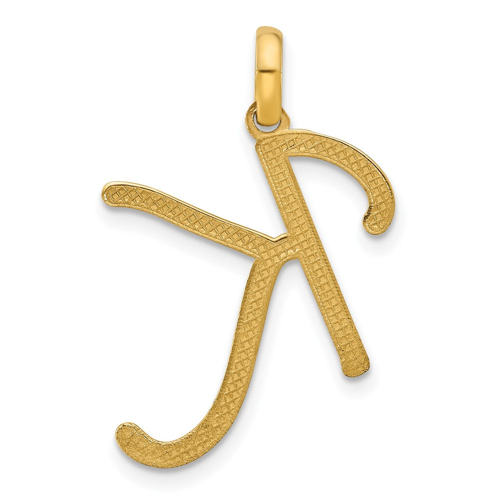 14K Gold Fancy Letter 'K' Charm Pendant - Charlie & Co. Jewelry