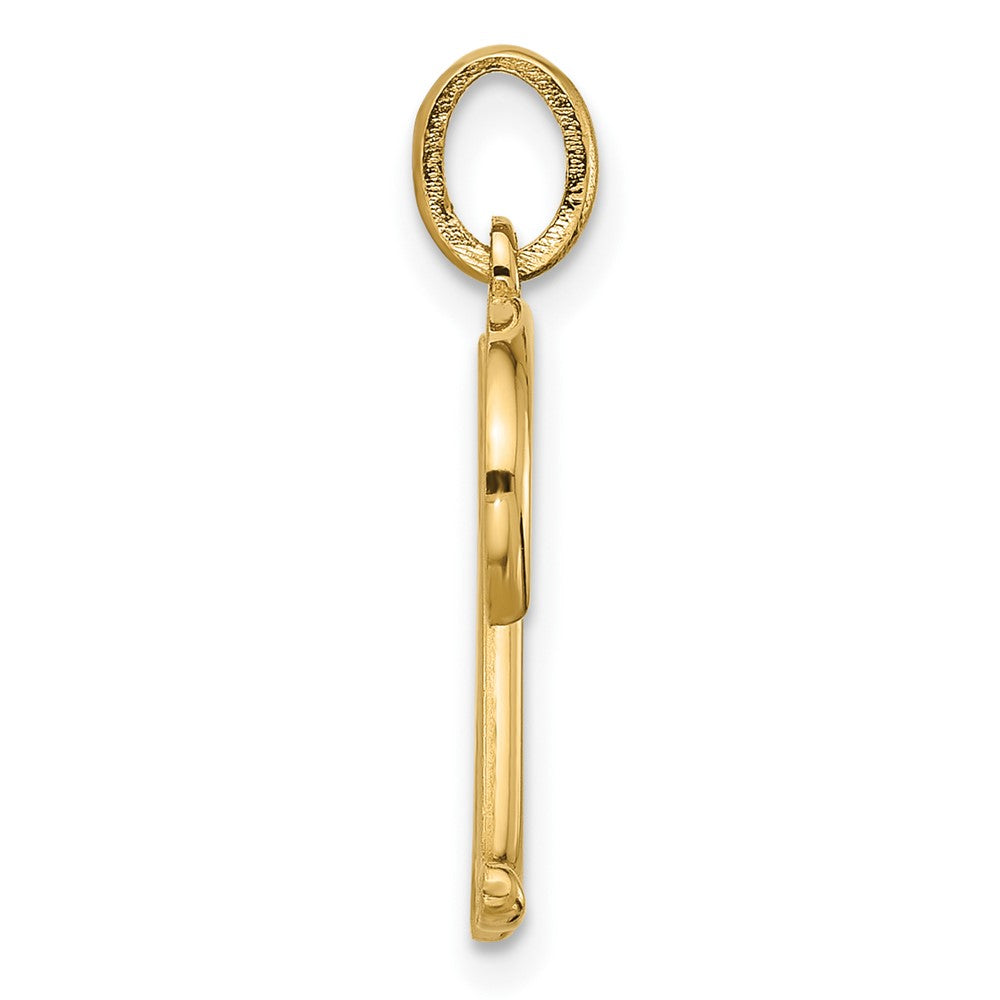 14K Gold Fancy Letter 'M' Charm Pendant - Charlie & Co. Jewelry