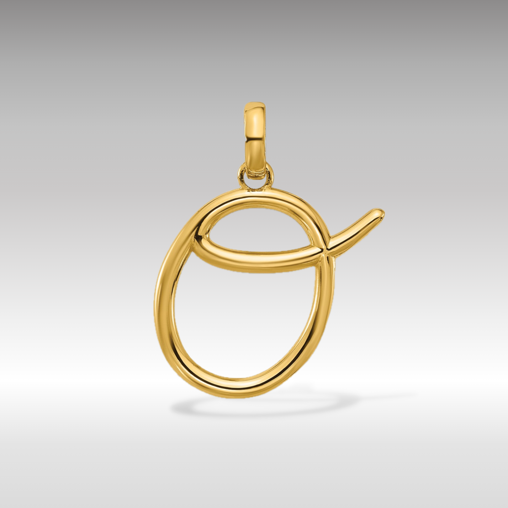 14K Gold Fancy Letter 'O' Charm Pendant - Charlie & Co. Jewelry