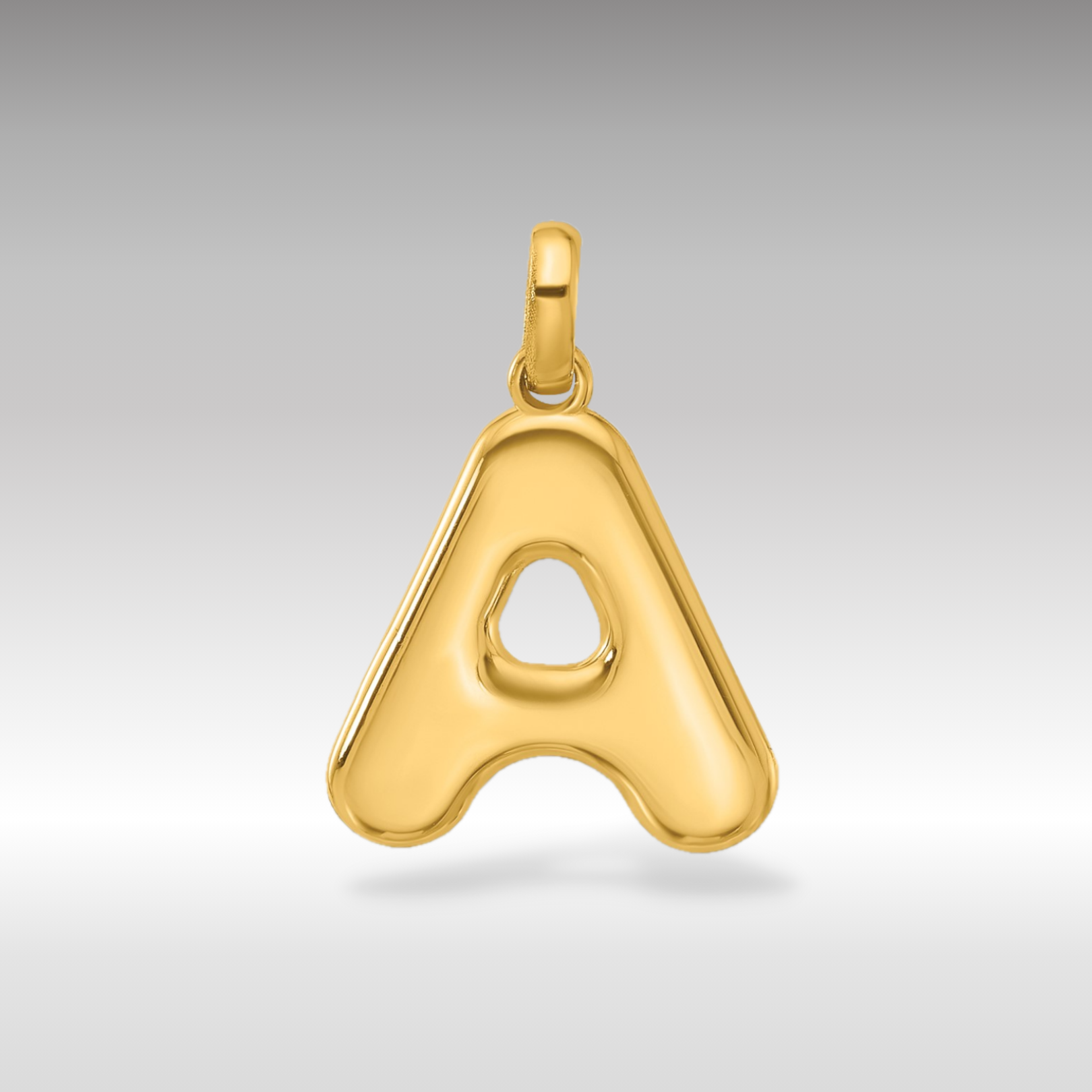 14K Gold Fancy Letter "A" Initial Pendant - Charlie & Co. Jewelry