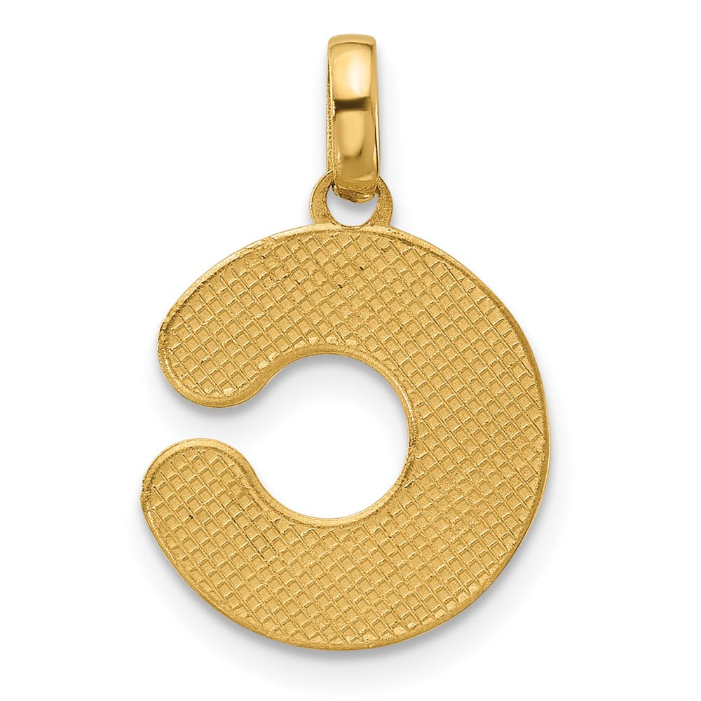 14K Gold Fancy Letter "C" Initial Pendant - Charlie & Co. Jewelry