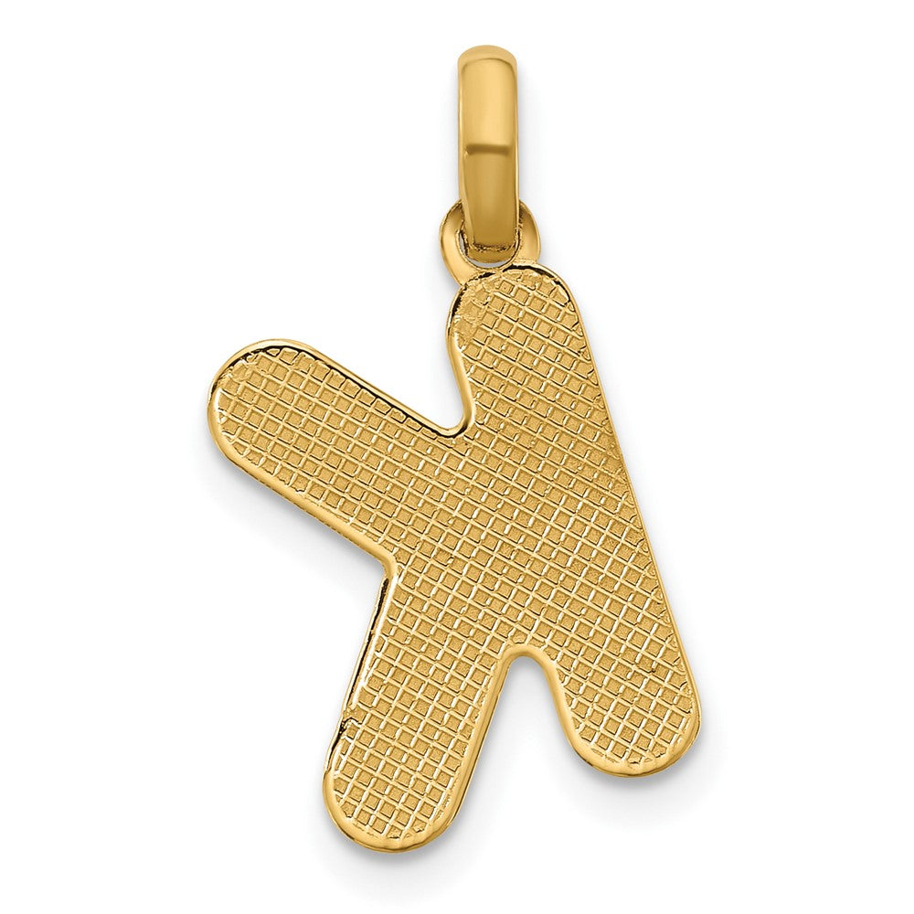 14K Gold Fancy Letter "K" Initial Pendant - Charlie & Co. Jewelry