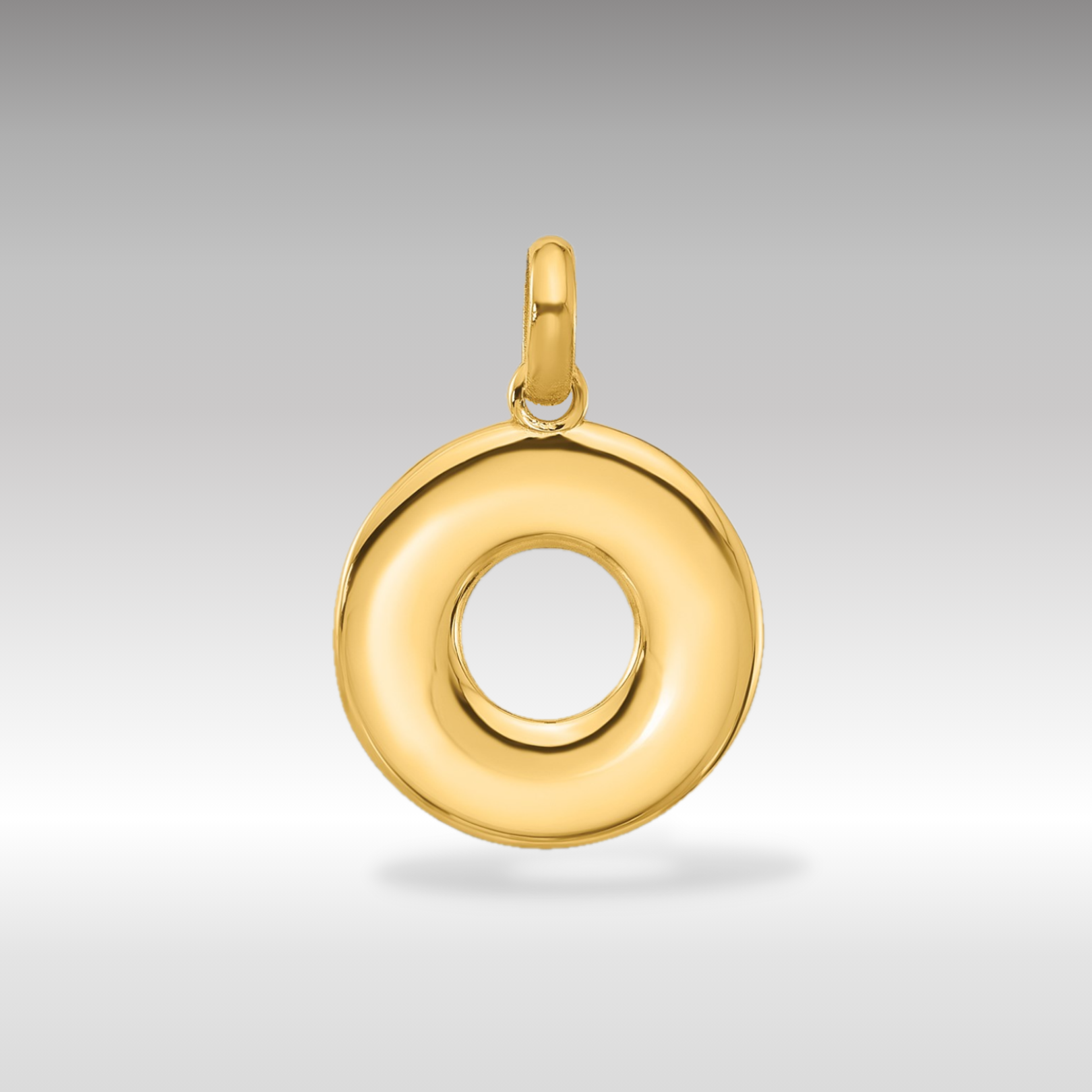 14K Gold Fancy Letter "O" Initial Pendant - Charlie & Co. Jewelry