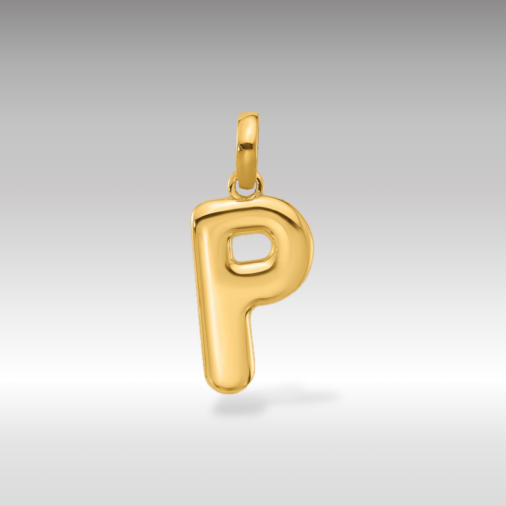 14K Gold Fancy Letter "P" Initial Pendant - Charlie & Co. Jewelry