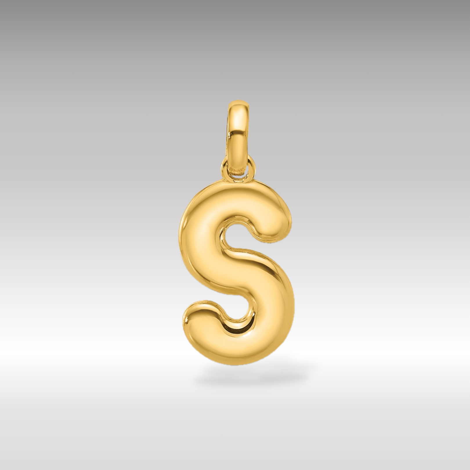 14K Gold Fancy Letter "S" Initial Pendant - Charlie & Co. Jewelry