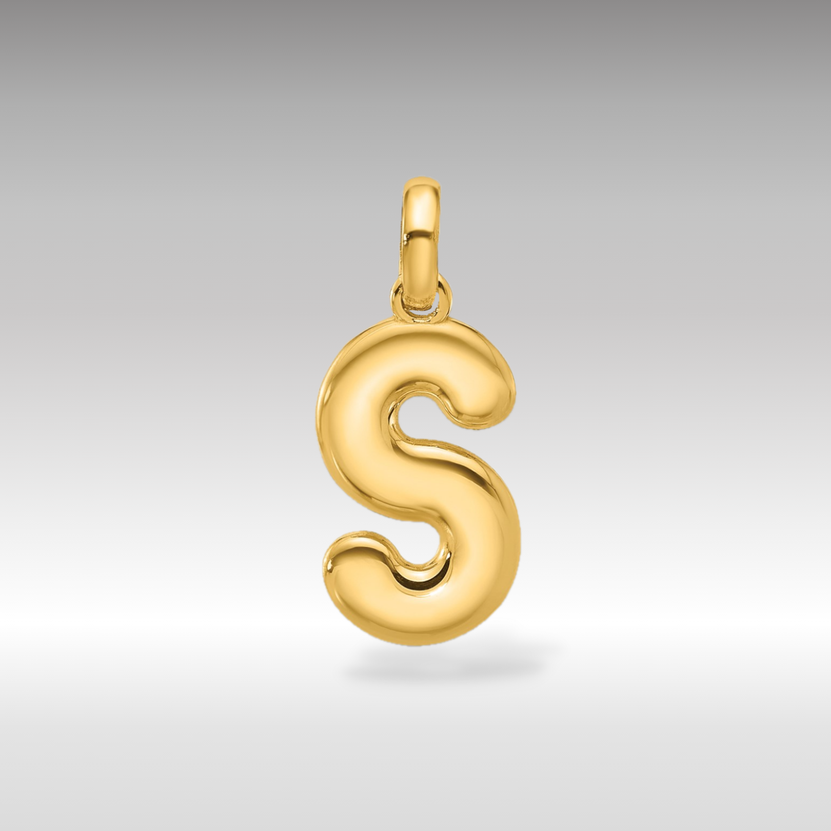 14kt real gold 2024 letter S pendant