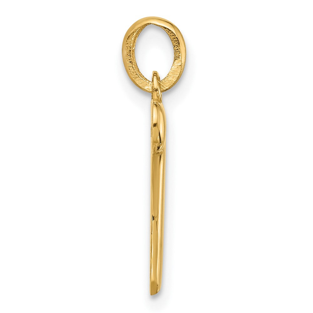 14K Gold Fancy Letter "T" Initial Pendant - Charlie & Co. Jewelry