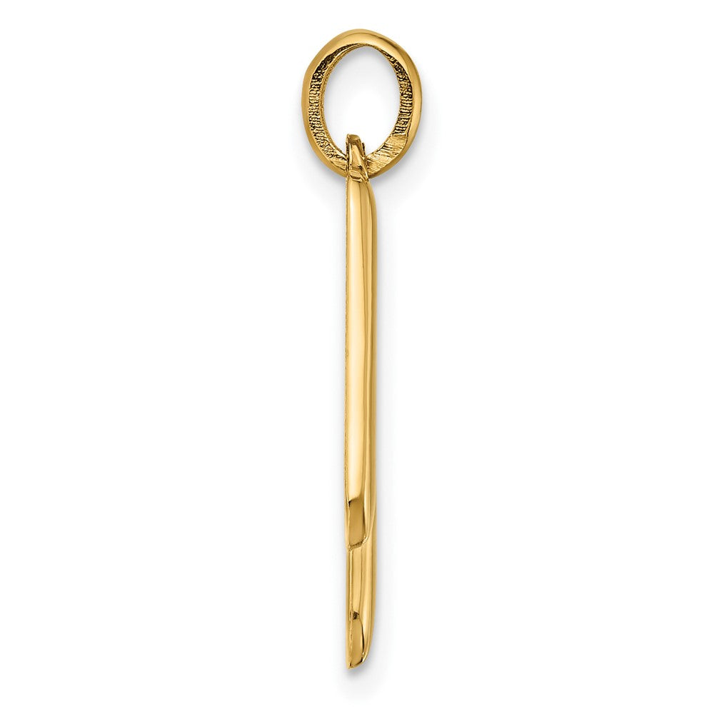 14K Gold Fancy Letter "W" Initial Pendant - Charlie & Co. Jewelry