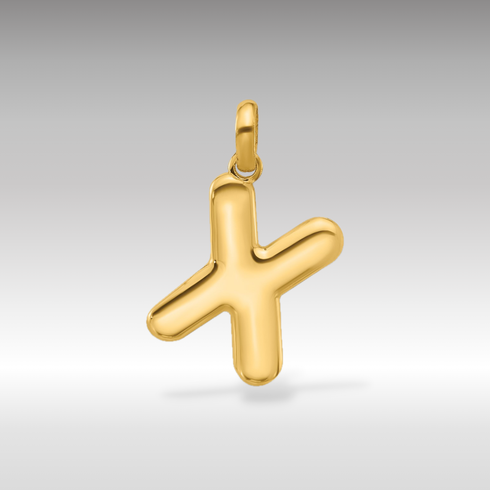 14K Gold Fancy Letter "X" Initial Pendant - Charlie & Co. Jewelry