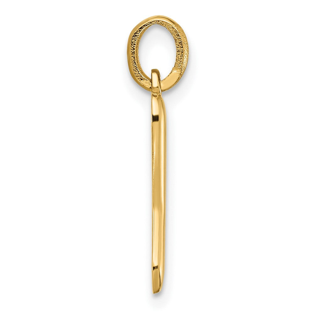 14K Gold Fancy Letter "Y" Initial Pendant - Charlie & Co. Jewelry