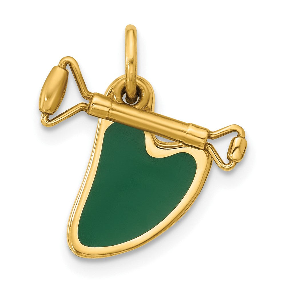 Charlie & Co Jewelry | 14ky Fancy Gua Sha With Jade Roller Charm - Model D5710