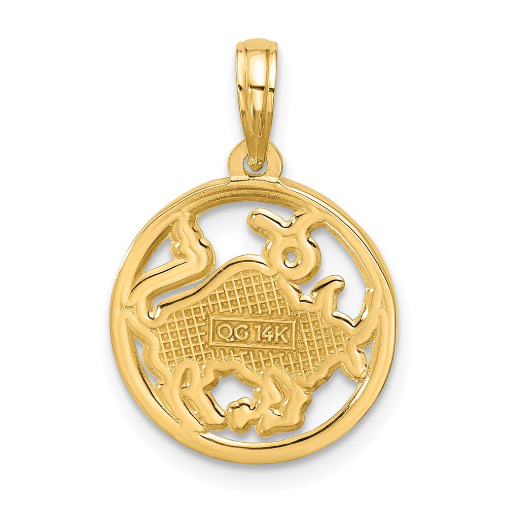 Charlie & Co Jewelry | 14k Polished Round Taurus Pendant - Model D5735