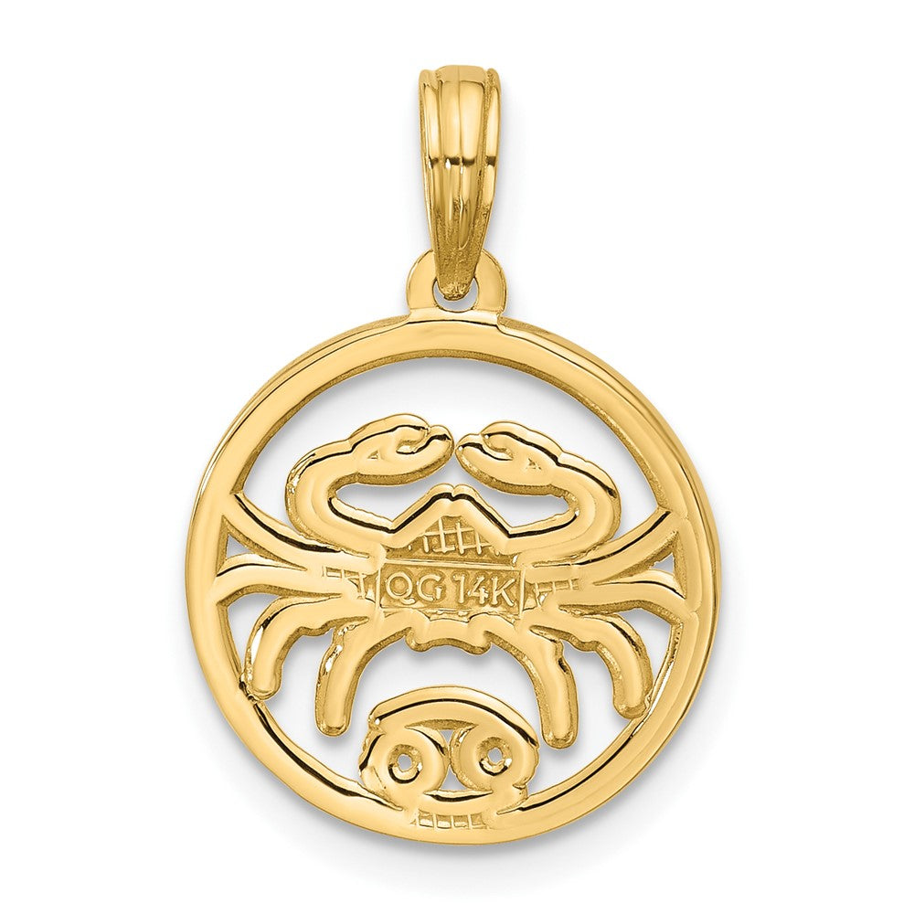 Charlie & Co Jewelry | 14k Polished Round Cancer Pendant - Model D5741
