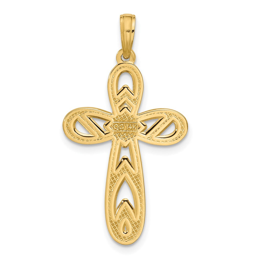 Charlie & Co Jewelry | 14k Polished Rounded Cross Pendant - Model D5752