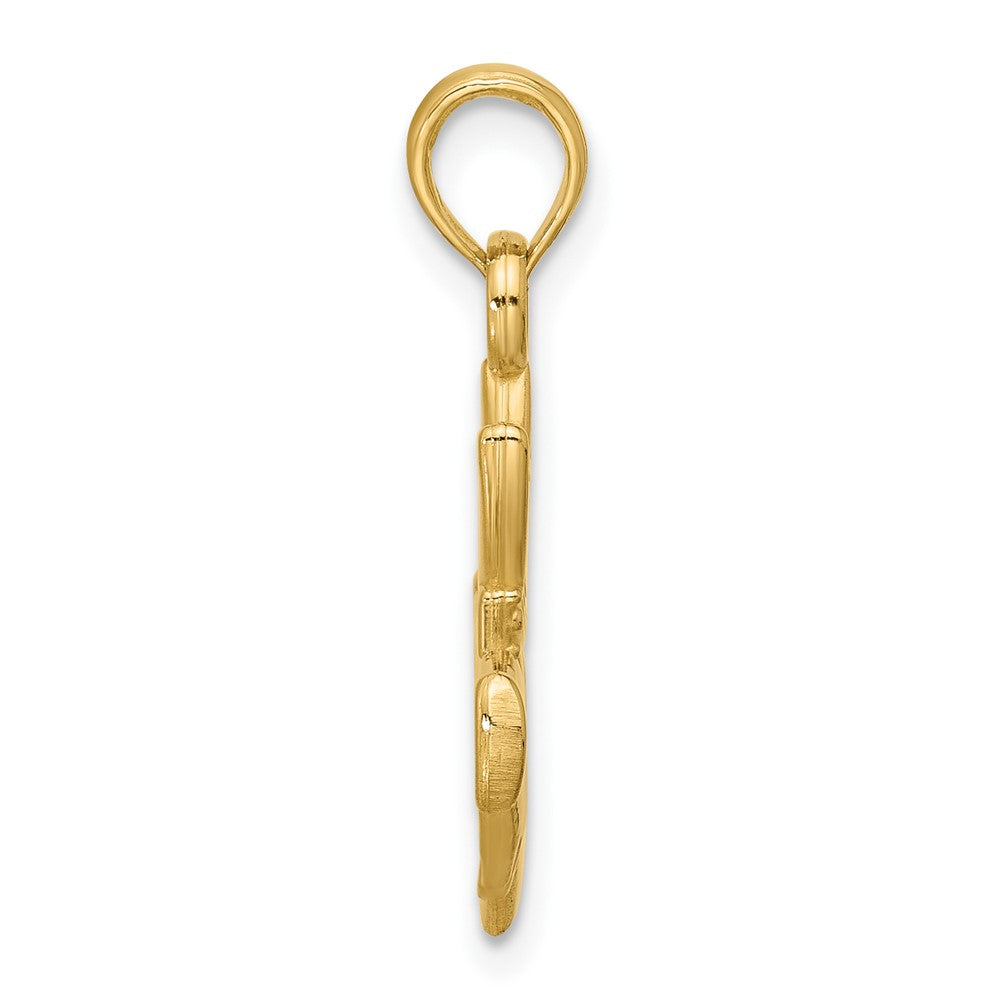 Charlie & Co Jewelry | 14k Polished Heart Crown Pendant - Model D5753