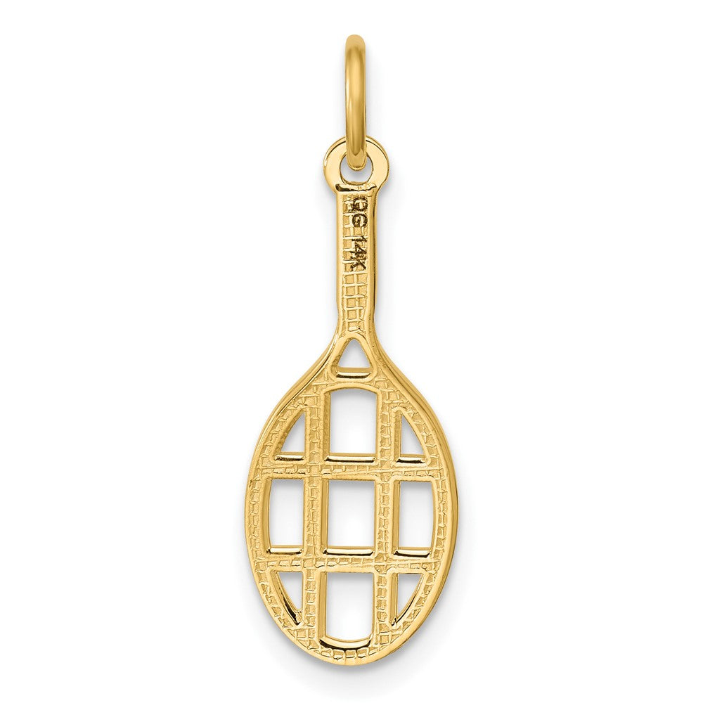 Charlie & Co Jewelry | 14k Polished Tennis Racket Pendant - Model D5755
