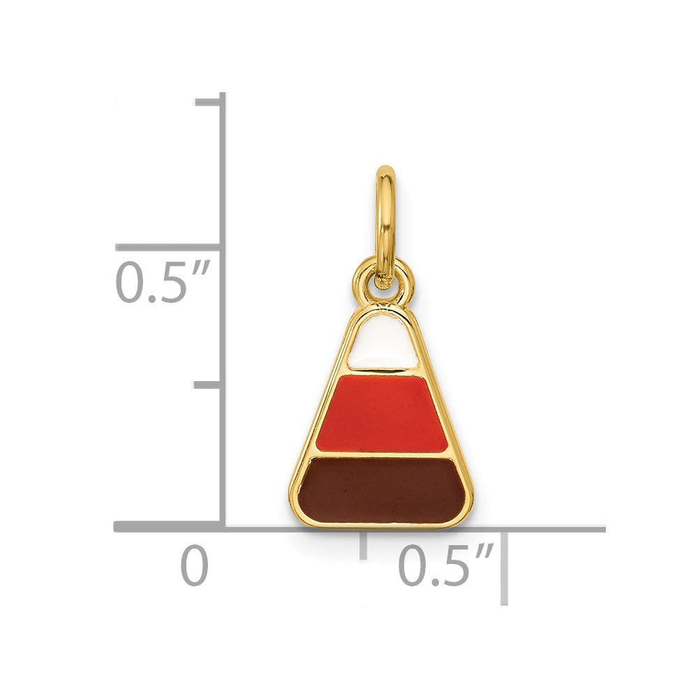 Charlie & Co Jewelry | 14k Polished Enameled Candy Corn Pendant - Model D5756
