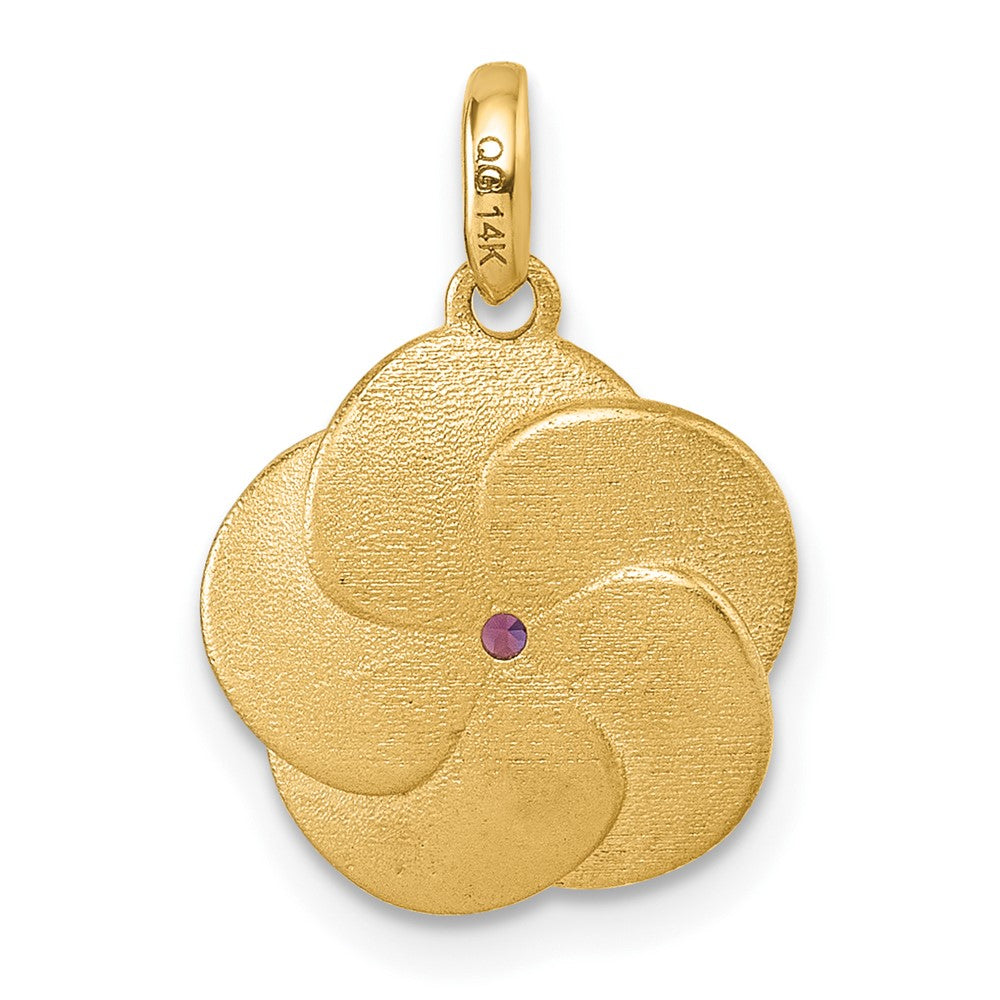 Charlie & Co Jewelry | 14k Satin Amethyst Flower Pendant - Model D5759