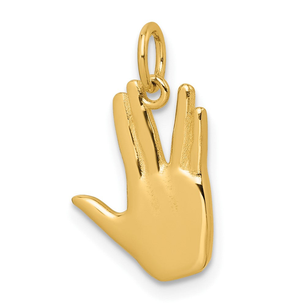 Charlie & Co Jewelry | 14k Polished Live Long And Prosper Hand Pendant - Model D5806