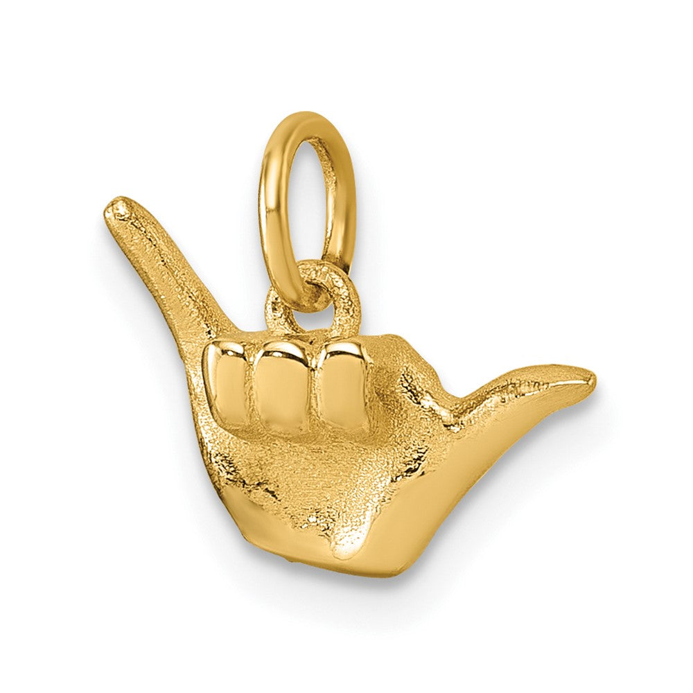 Charlie & Co Jewelry | 14k Polished Shaka Hang Loose Hand Pendant - Model D5807