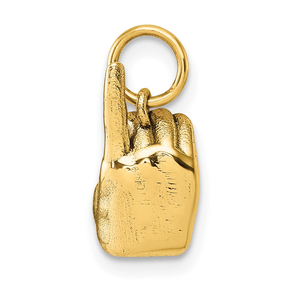 Charlie & Co Jewelry | 14k American Sign Language Alphabet Fingerspelling Sign D Pendant - Model D5808D