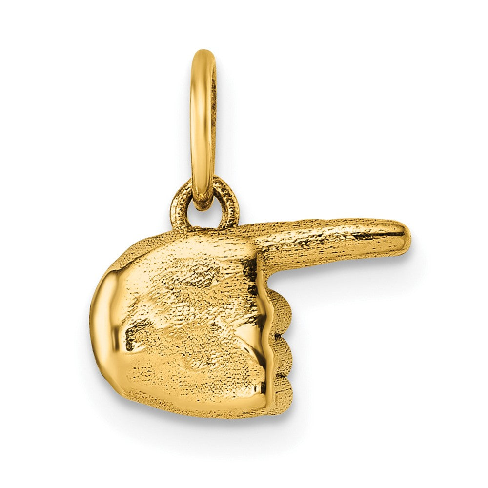 Charlie & Co Jewelry | 14k American Sign Language Alphabet Fingerspelling Sign G Pendant - Model D5808G