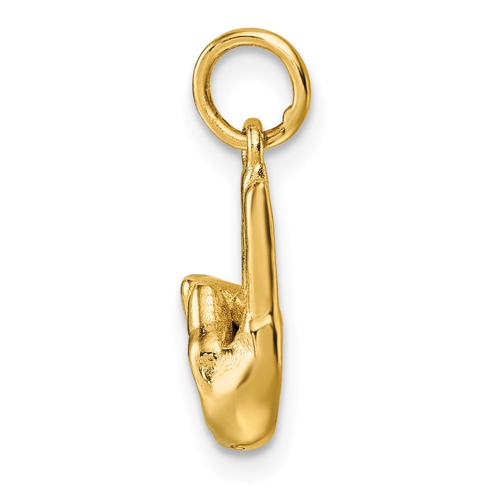 Charlie & Co Jewelry | 14k American Sign Language Alphabet Fingerspelling Sign U Pendant - Model D5808U