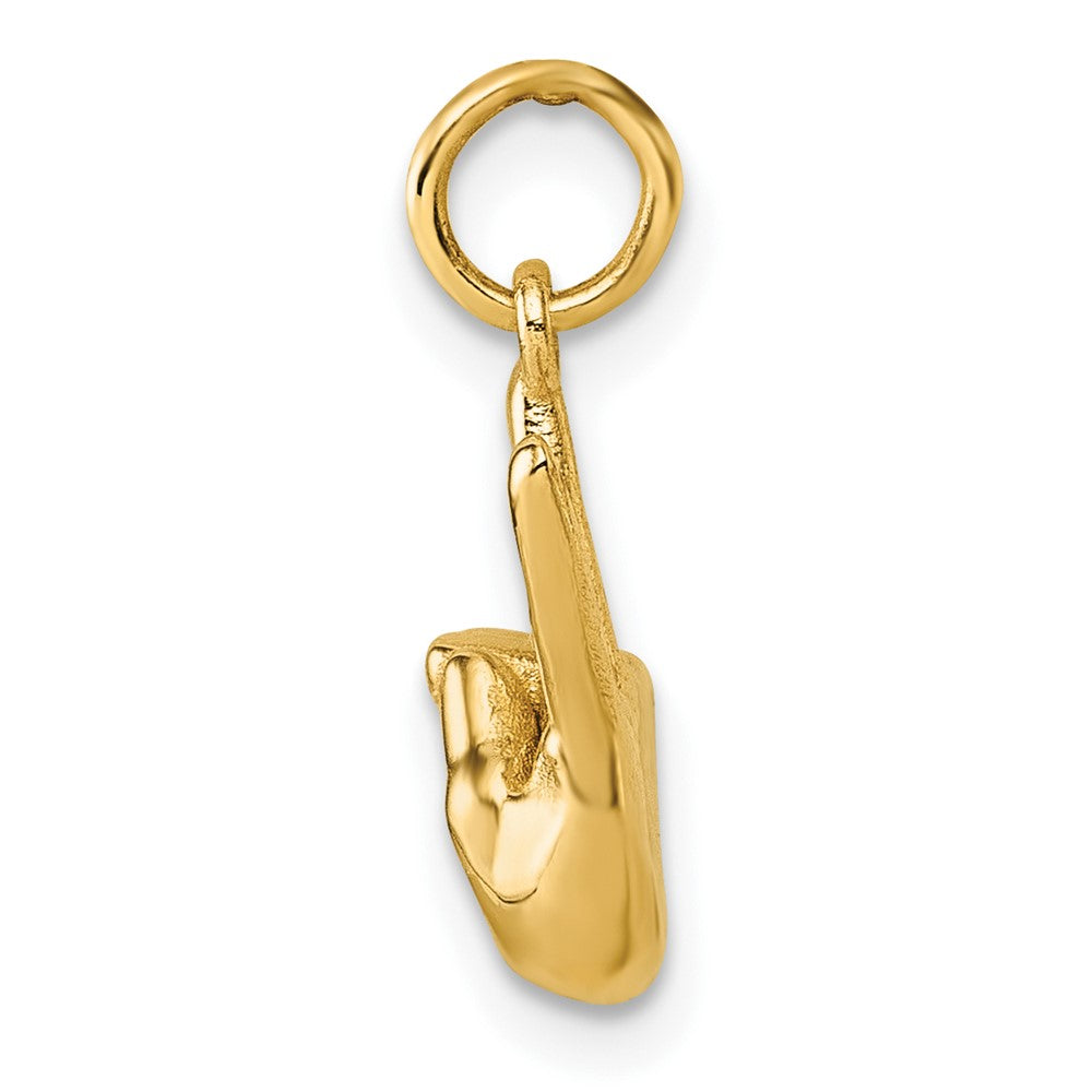 Charlie & Co Jewelry | 14k American Sign Language Alphabet Fingerspelling Sign V Pendant - Model D5808V